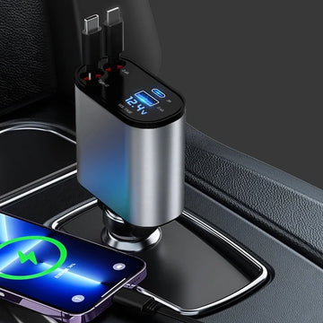 4 in 1 Retractable Car Charger